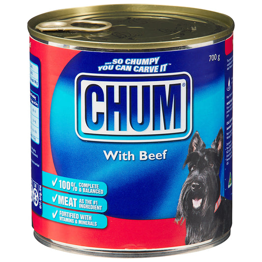 Chum Dog Food Beef 700g