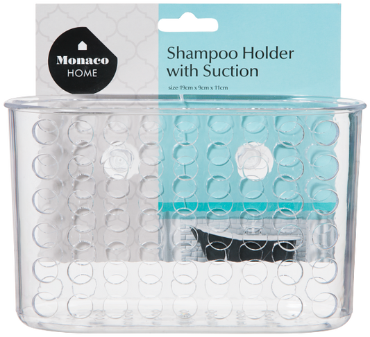 Clear Suction Shampoo Holder Medium