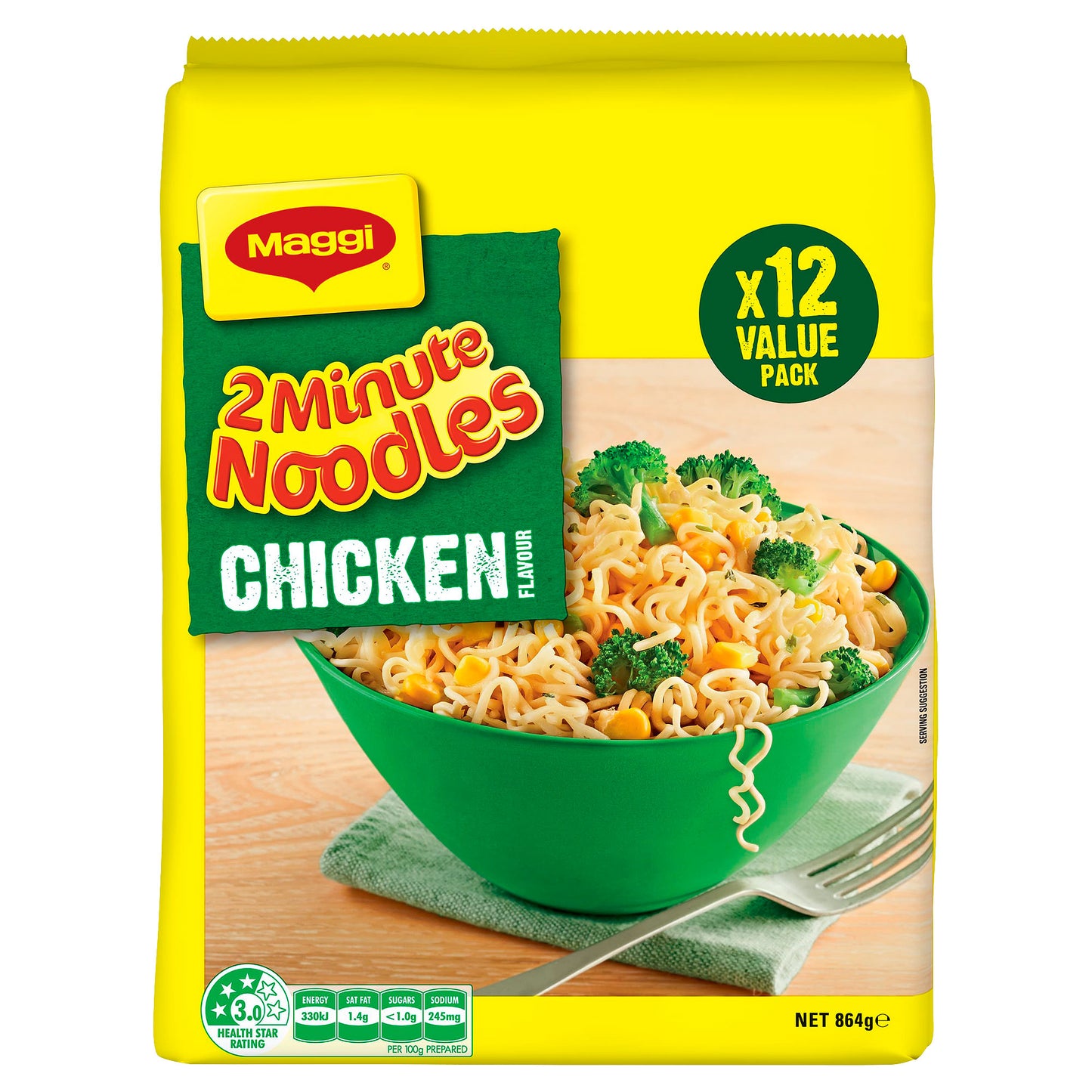 Maggi 2 Minute Noodles Chicken 12pk 864g