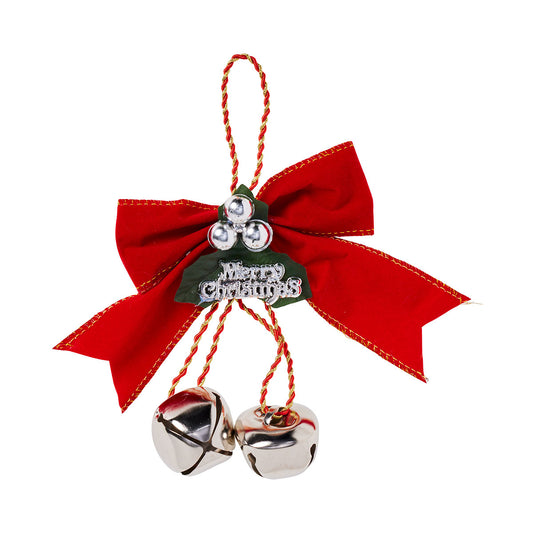 Christmas Tree Decoration Bell With Bow Assorted