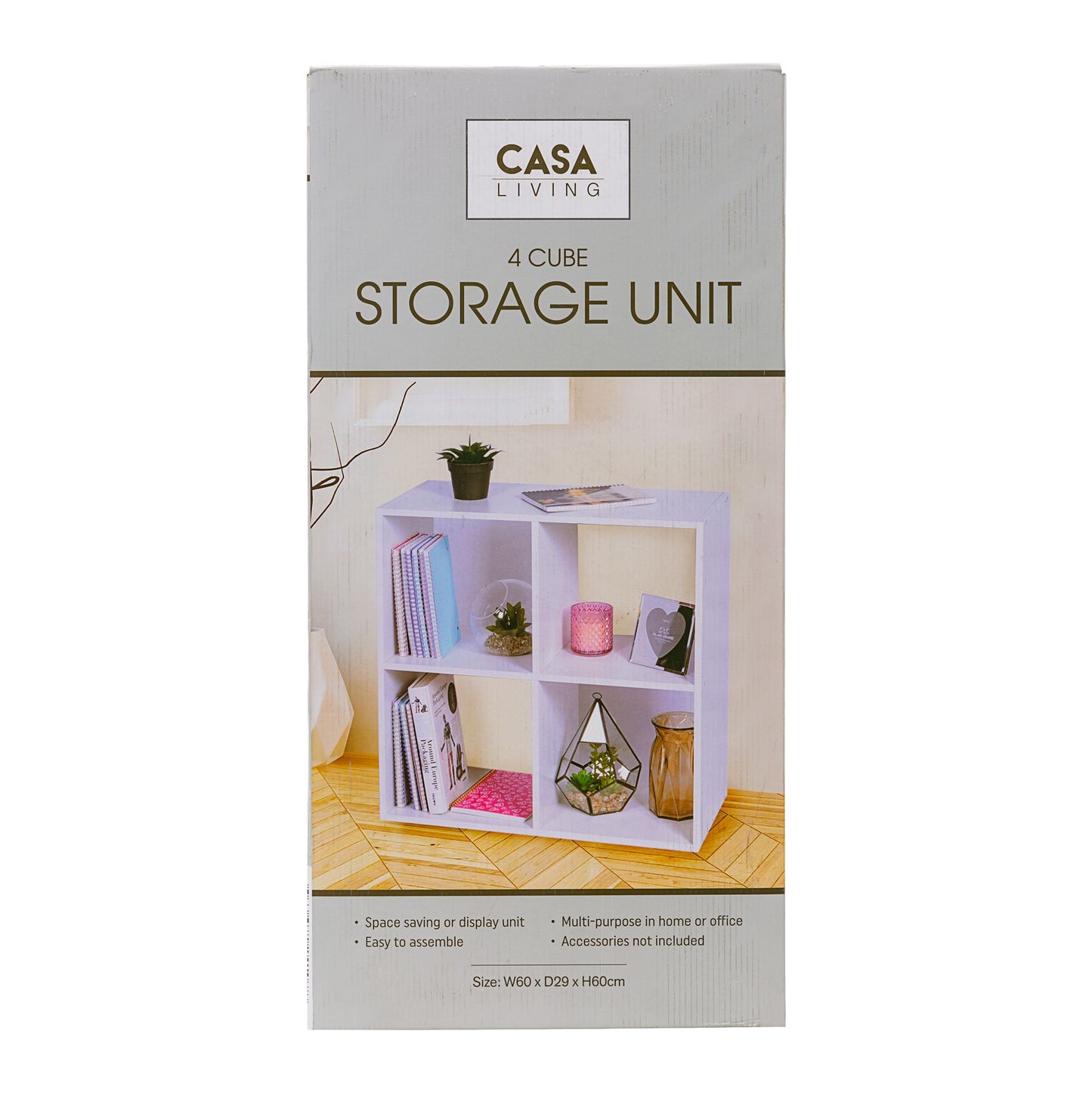 4 Cube Storage Unit White