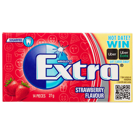 Wrigley's Extra Sugar Free Strawberry Chewing Gum 14pcs