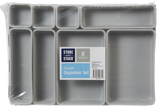 Store and Stack 8 Piece Drawer Organiser