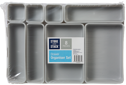 Store and Stack 8 Piece Drawer Organiser