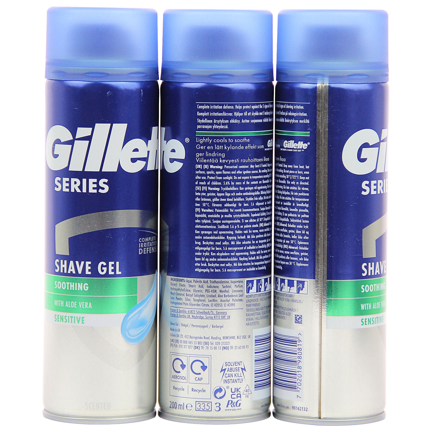 Gillette Sensitive Shaving Gel 190g