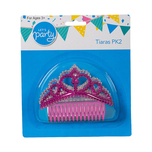 Let's Party Tiara Hair Clip 2pk