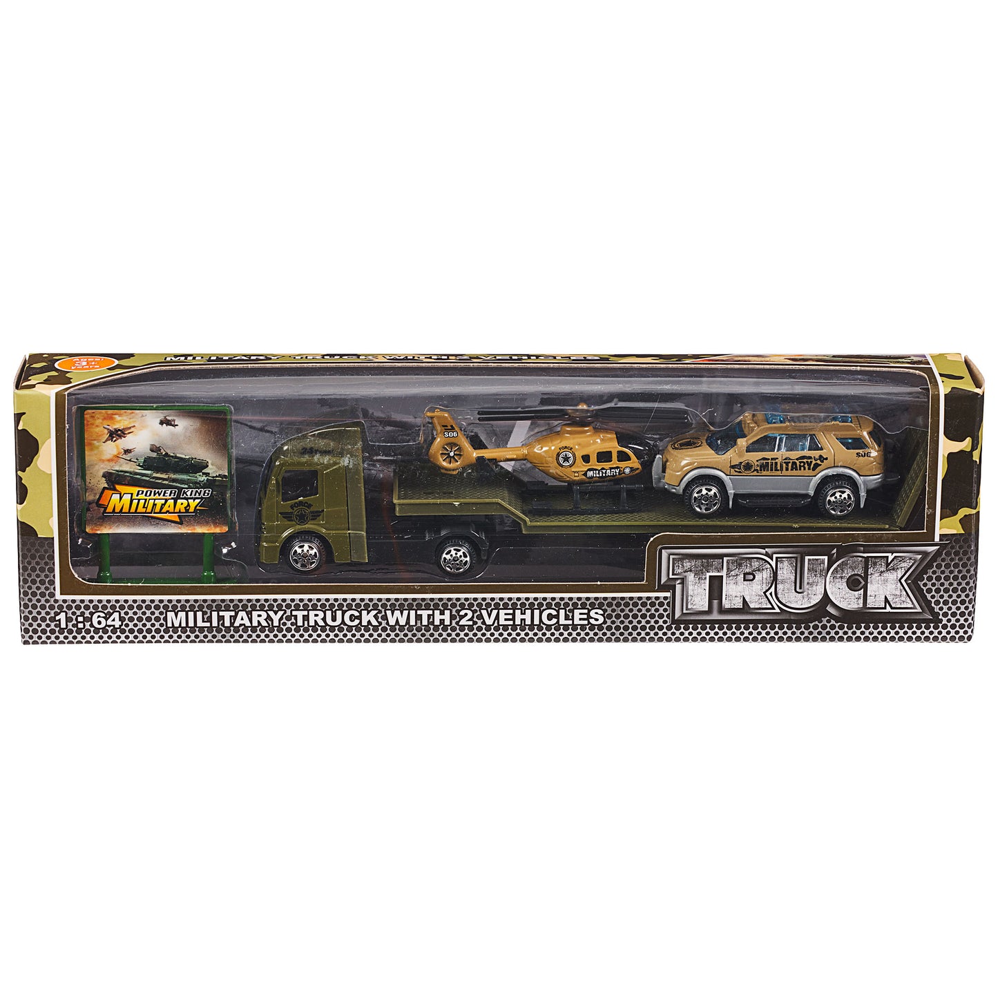 Diecast Truck With 2 Vehicles