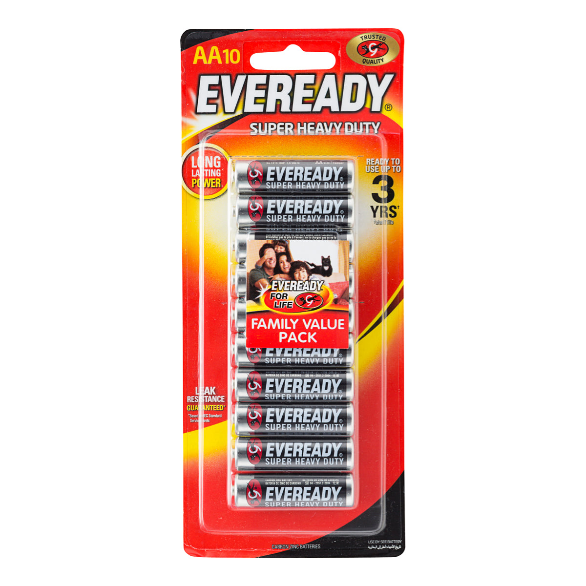 Eveready Super Heavy Duty AA Batteries 10pk