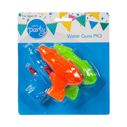 Let's Party Water Guns 3pk