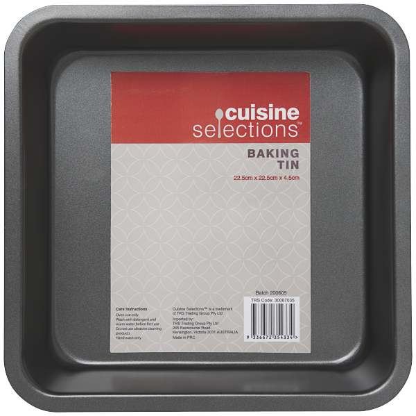 Cuisine Selections Square Baking Pan 22.5cm