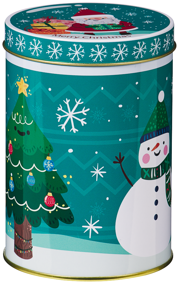 Christmas Round Tin With Hard Candy 60g