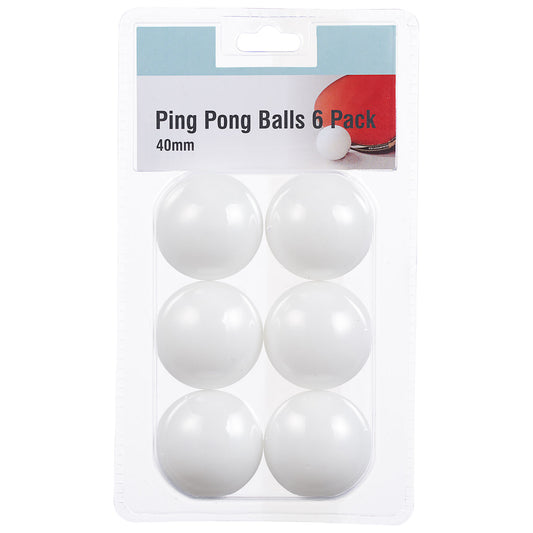 White Ping Pong Balls 6pk