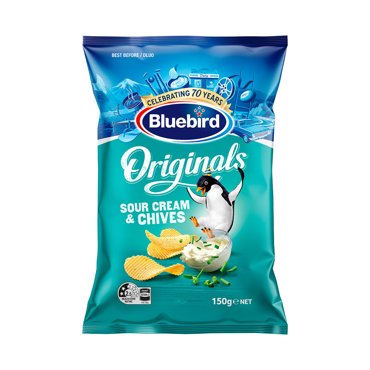 Bluebird Sour Cream & Chive Chips 150g The Reject Shop