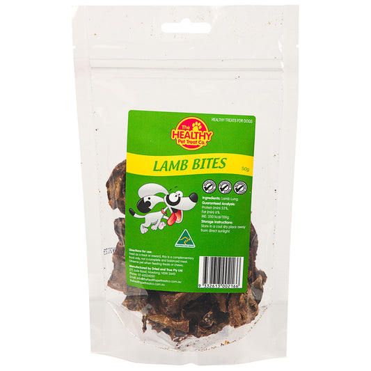 The Healthy Pet Treat Co. Lamb Bites Dog Treat 50g