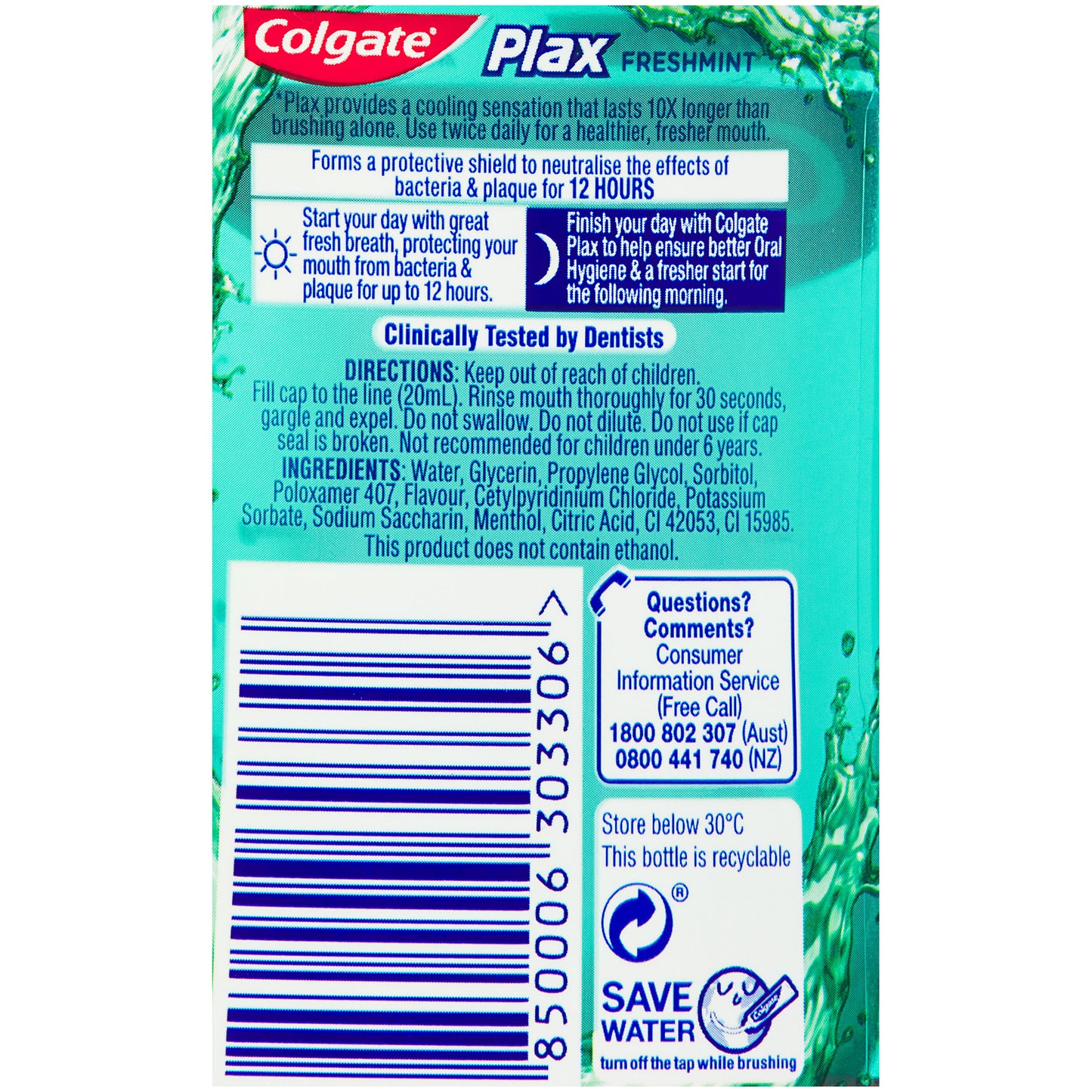 Colgate Freshmint Mouthwash 250mL