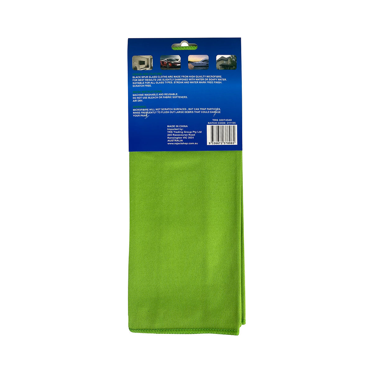 Blackspur Microfibre Glass Cloth 3pk