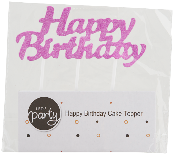 Let's Party Happy Birthday Cake Topper