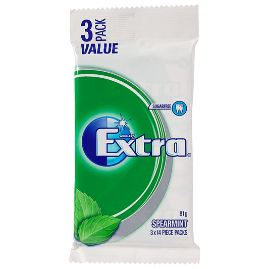 Wrigley's Extra Spearmint Chewing Gum 3pk