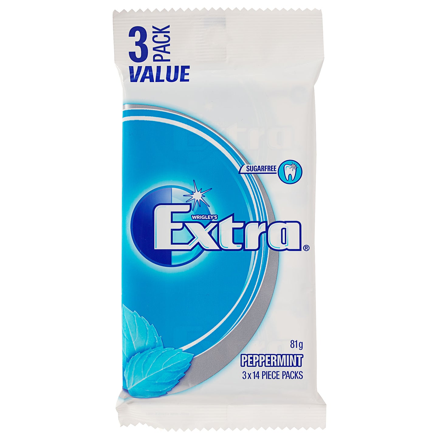 Wrigley's Extra Peppermint Chewing Gum 3pk