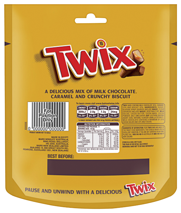 Twix Funsize Sharepack 11pk 159g The Reject Shop