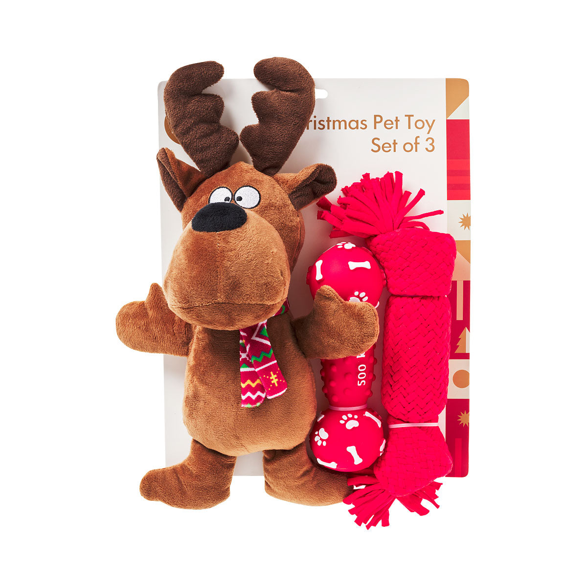 Christmas Pet Toy 3pc Set