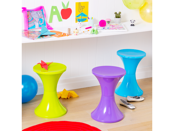 Retro Plastic Stools 30 x 44cm Assorted Colours