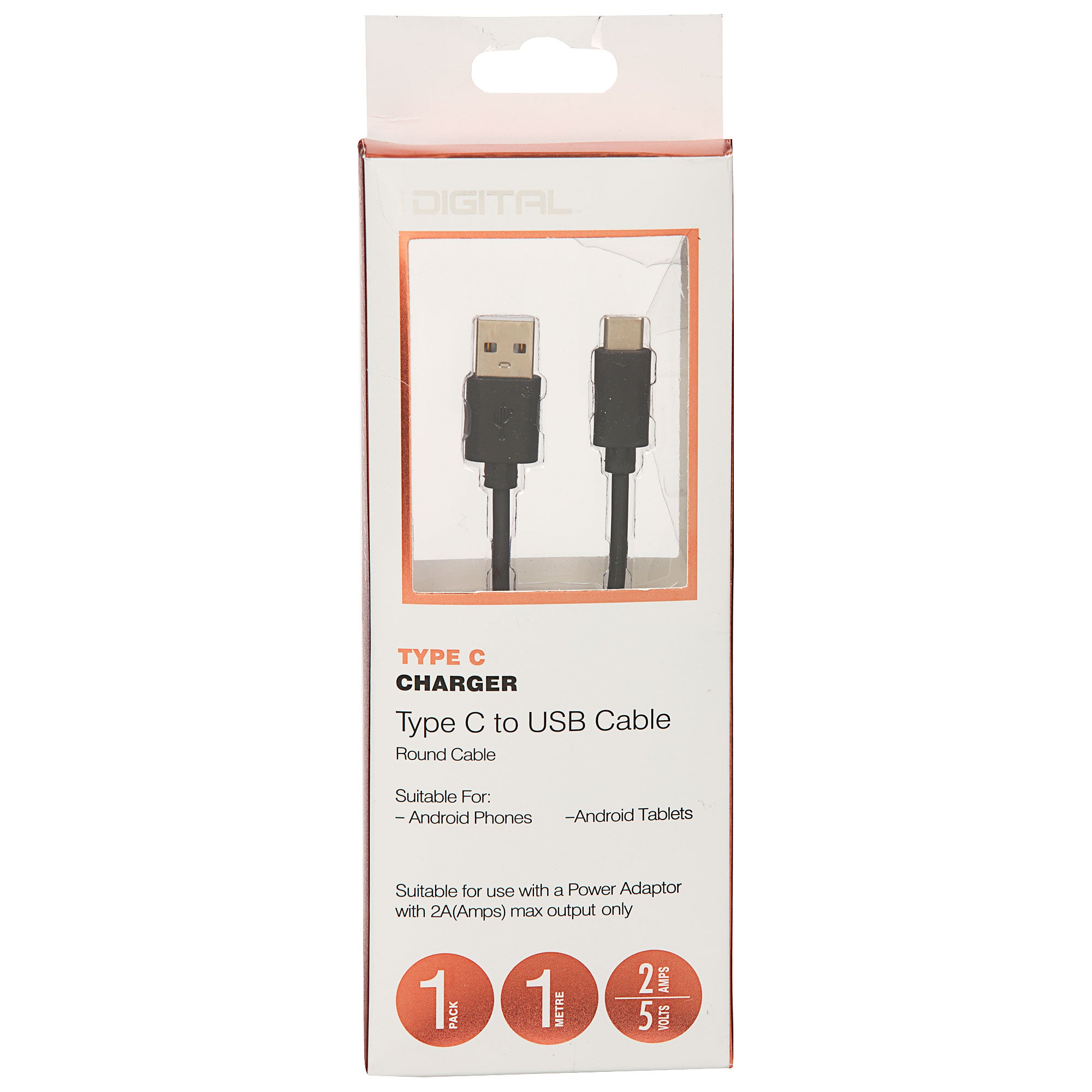 iDigital Type C Charging Cable 1m – The Reject Shop