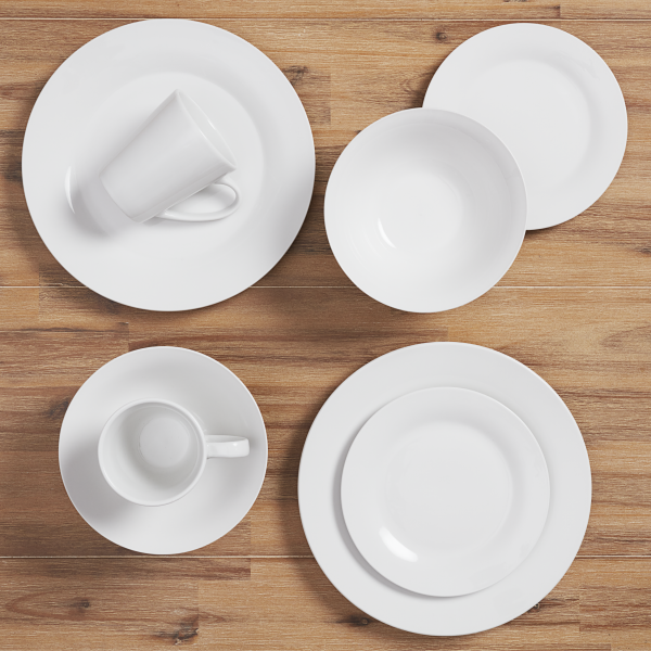 Bright White Porcelain Dinner Plate