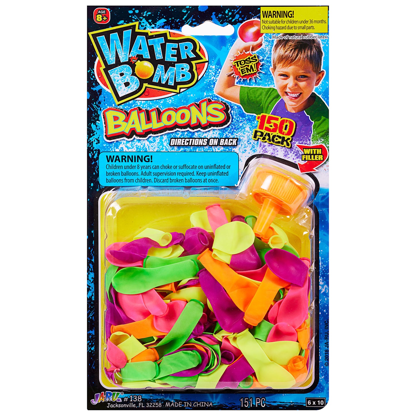 Water Bomb Balloons With Filler 150pk