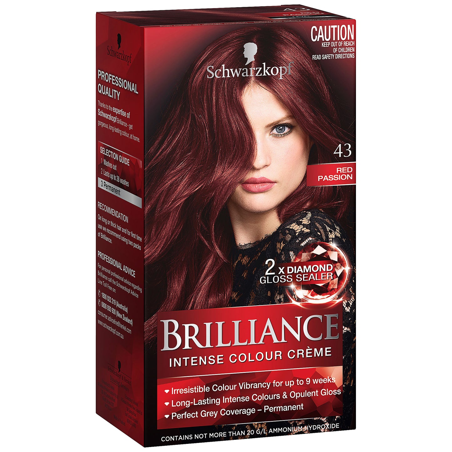 Schwarzkopf Brilliance Intense 43 Red Passion - Hair Colour