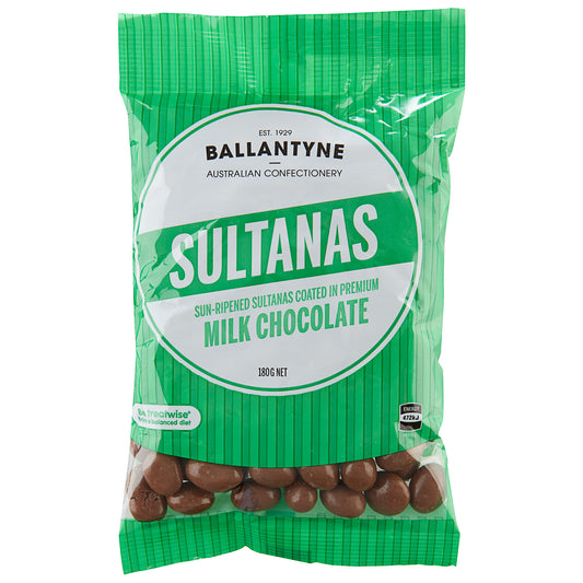 Ballantyne Milk Chocolate Sultanas 180g