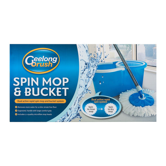 Geelong Brush Spin Mop & Bucket