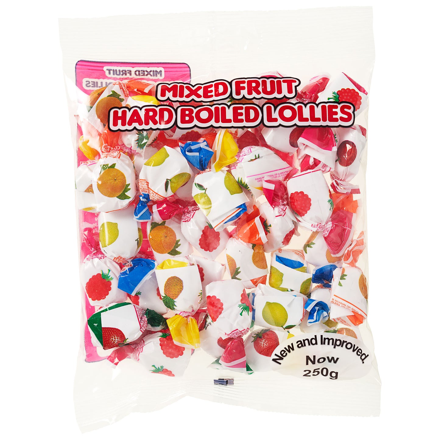 Hard Boiled Lollies Bag Mixed Fruit 250g