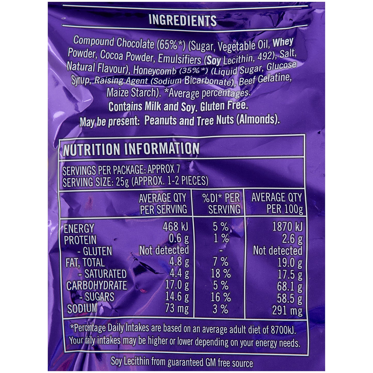 Violet Crumble Bites Bag 180g