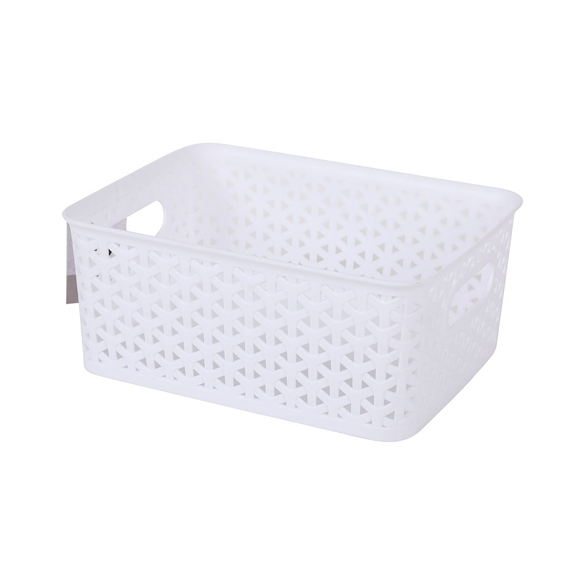 Plastic Storage Basket Small White