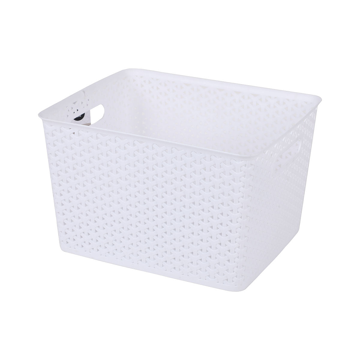 Plastic Storage Basket Large White