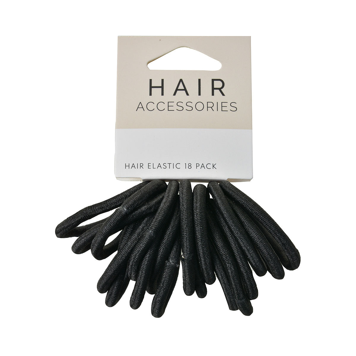 Hair Ring Very Thick Black 18pk