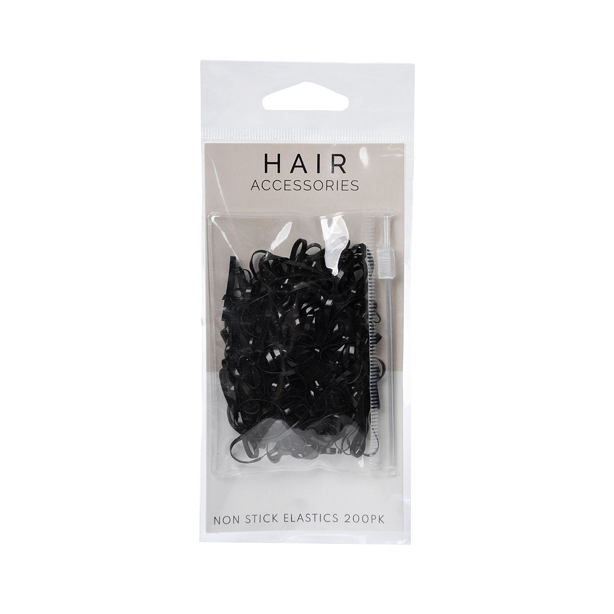 Hair Ring Non-Stick Black 200pk