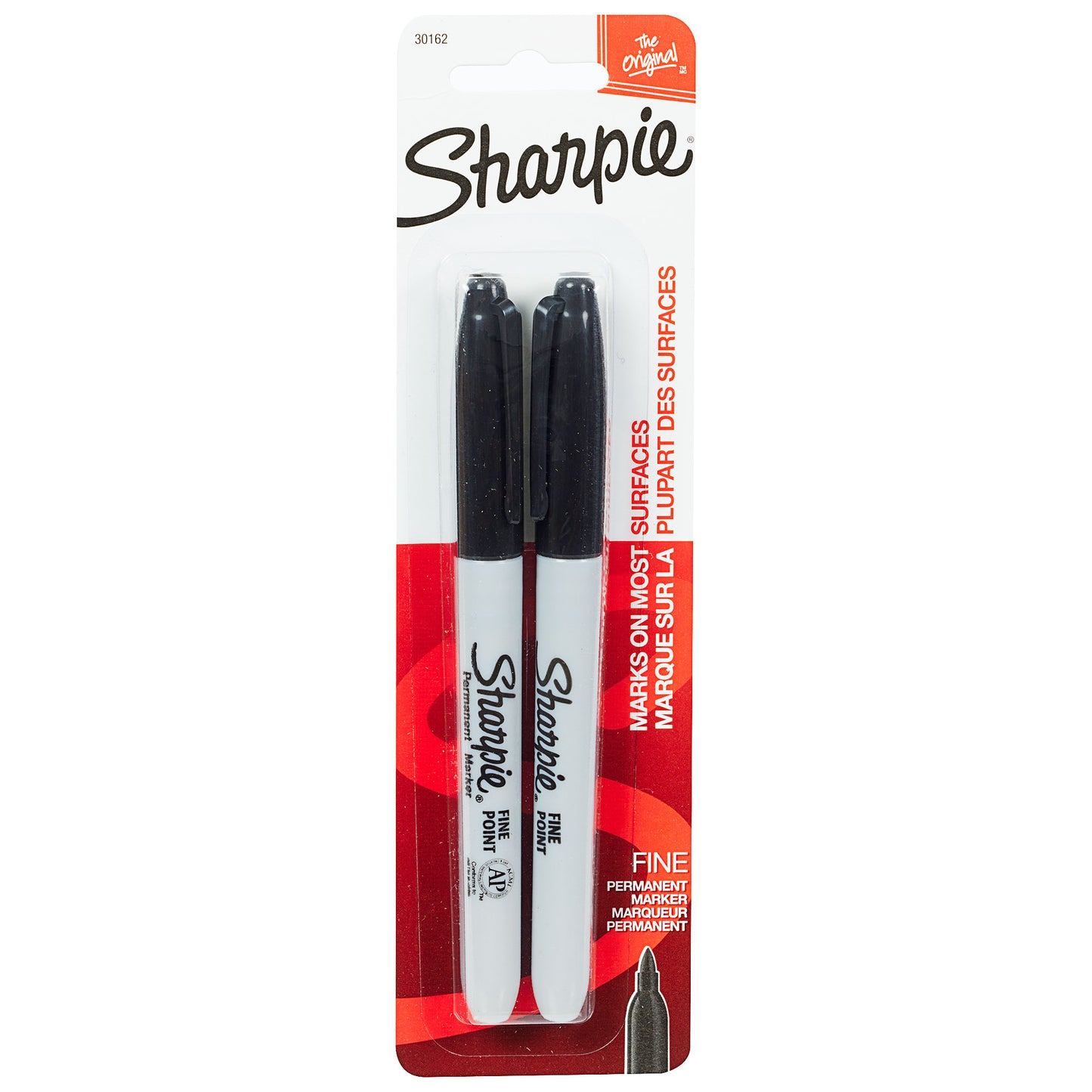 Sharpie Fine Marker 2pk Black