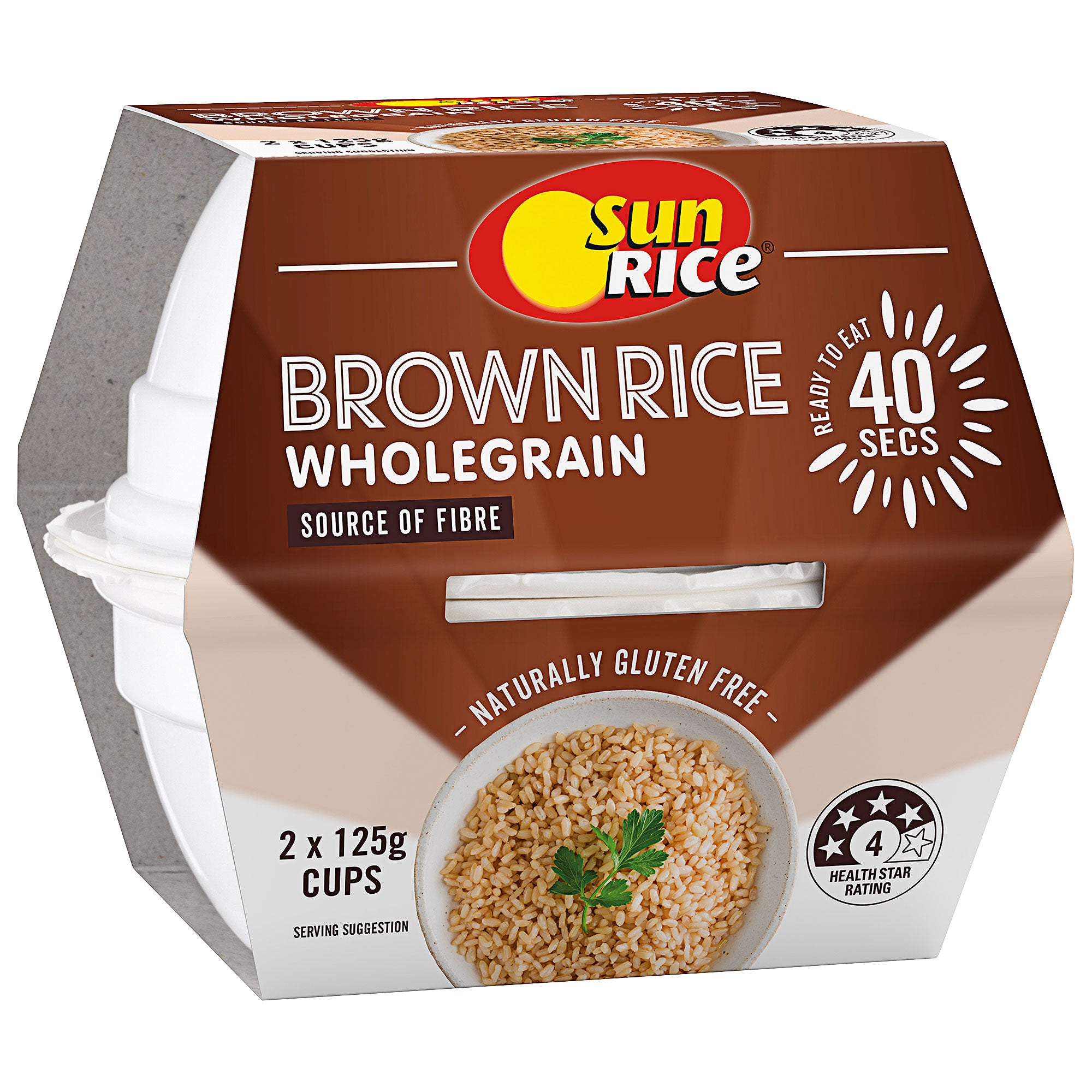 SunRice Brown Rice & Wholegrain Cups 2x125g The Reject Shop