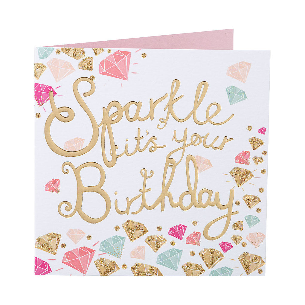 Traditional Birthday Card Sparkle Female