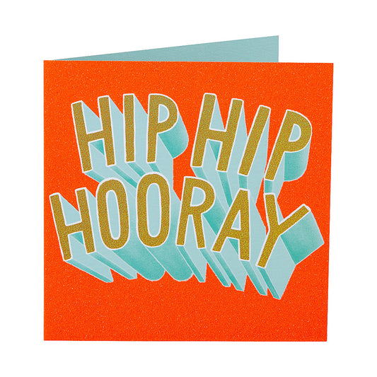 Traditional Hip Hip Hooray Birthday Card