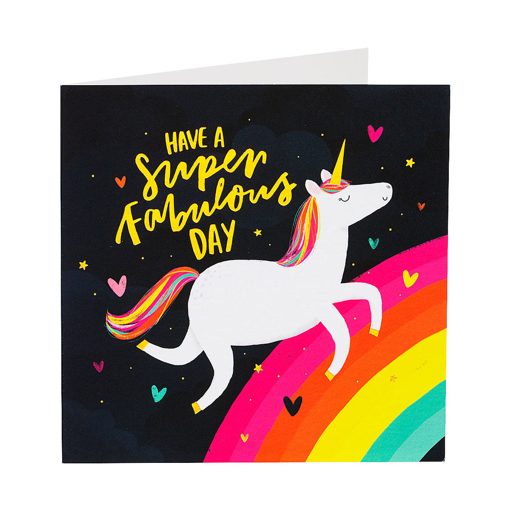 Traditional Birthday Card Unicorn