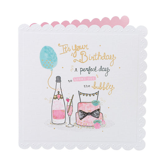 Traditional Birthday Card Bubbly