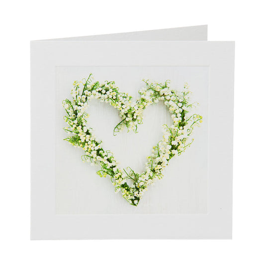 Contemporary Flower Heart Greeting Card