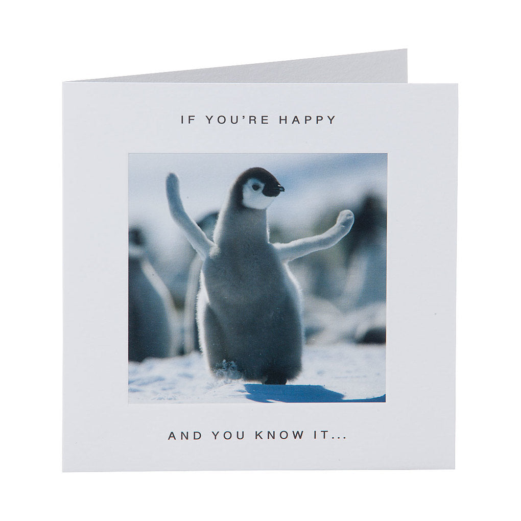 Cute Happy Penguin Birthday Card