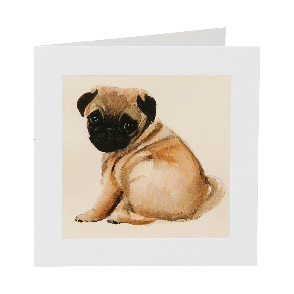 Contemporary Art Pug Greeting Card