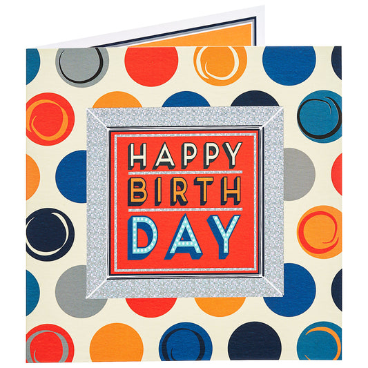 Contemporary Art Happy Birthday Card