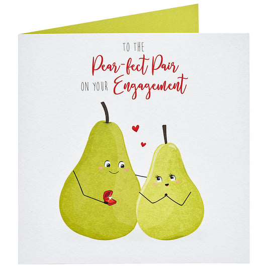 Cute Pear Pair Engagement Card