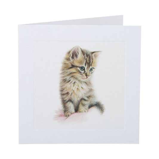 Cute Kitten Art Greeting Card